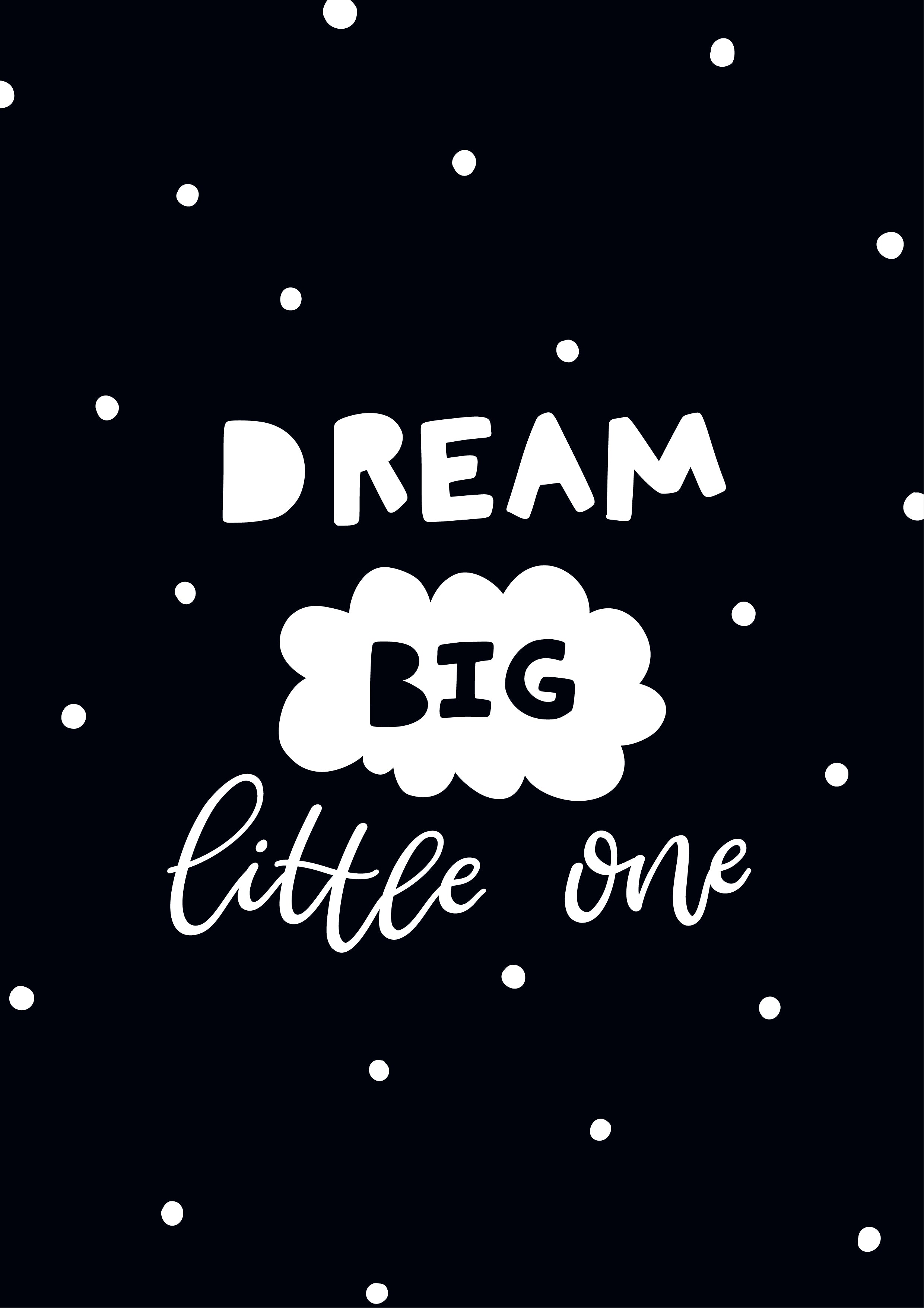Dream Big Little One - Modern Wall Art - Olli+Lime